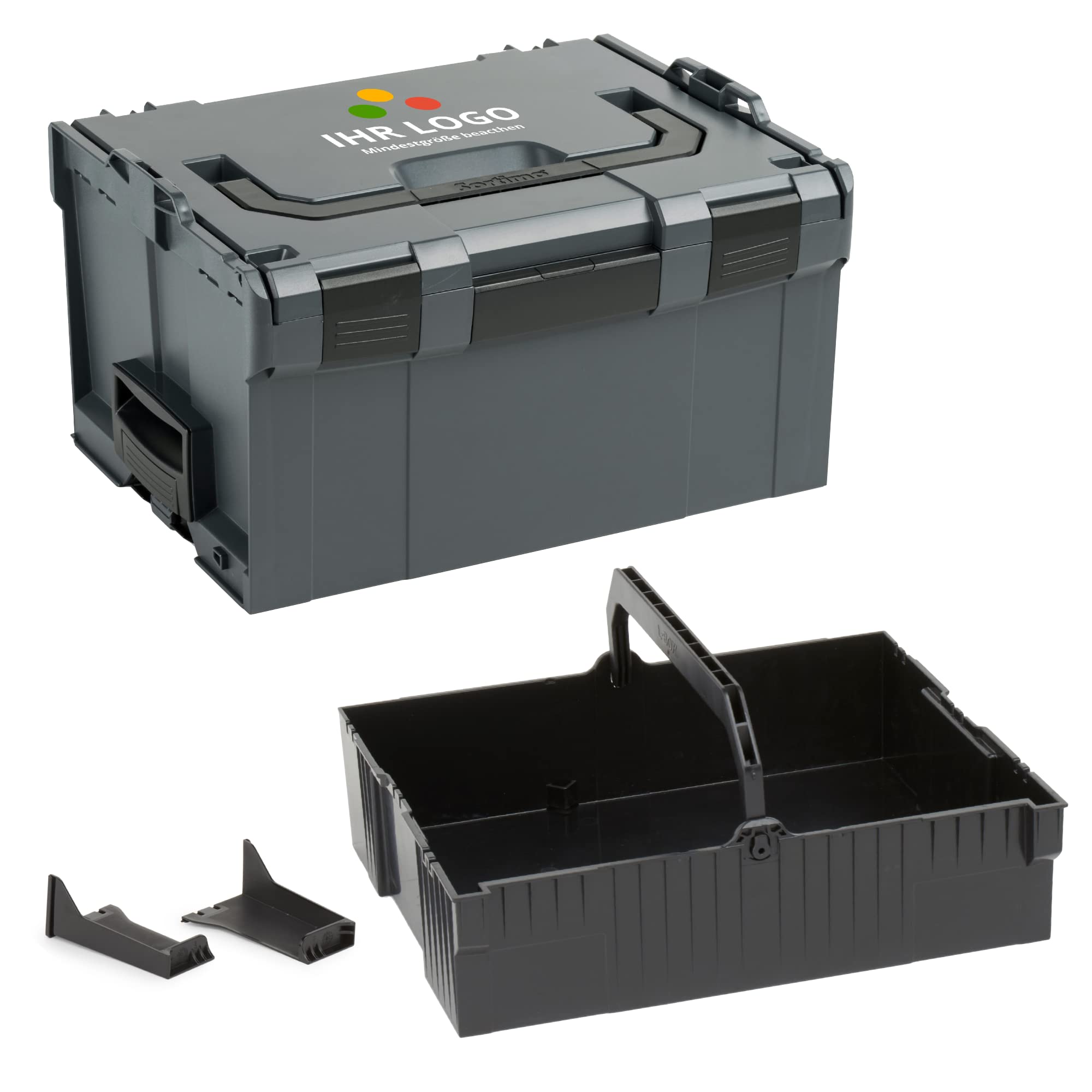 Bosch Sortimo L-BOXX 374 Maat 4 professioneel blauw zonder logo | met inhanginzetstuk zwart | transportsysteem gereedschap | ideale gereedschapskoffer voor gereedschap