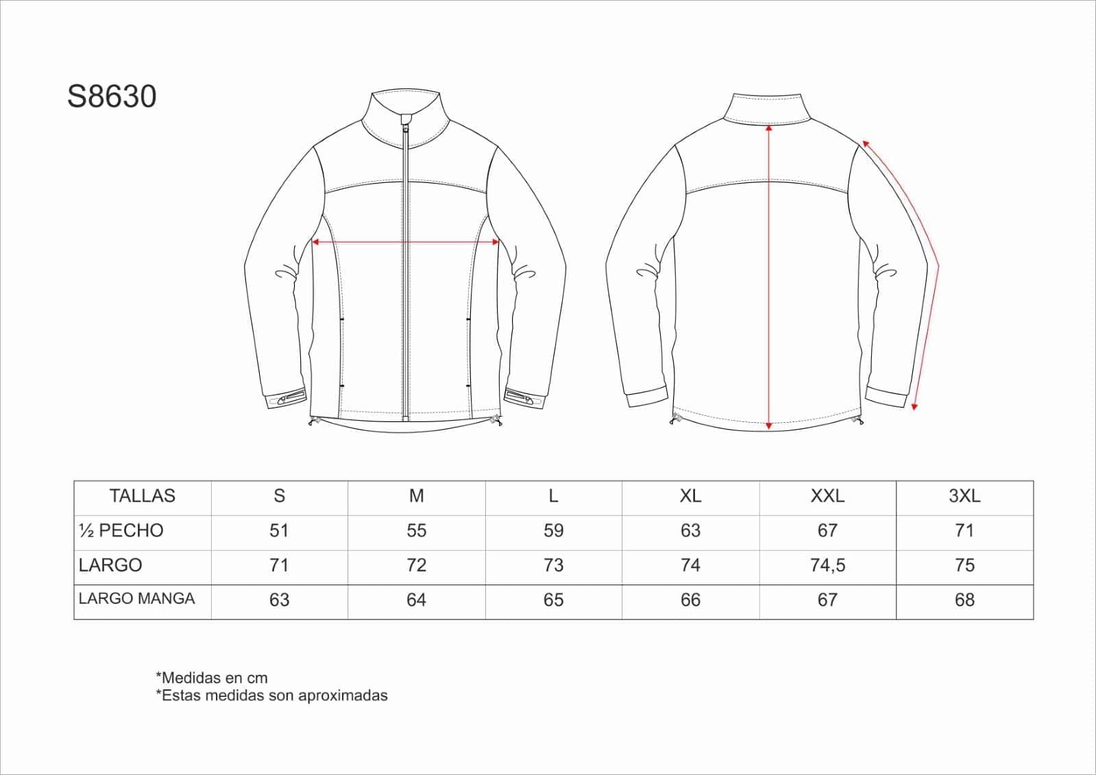 WORKTEAM Cazadora Softshell para Caza y Pesca, Cuello Alto, Bolsillos Con Cremallera, puños ajustables, Unisex