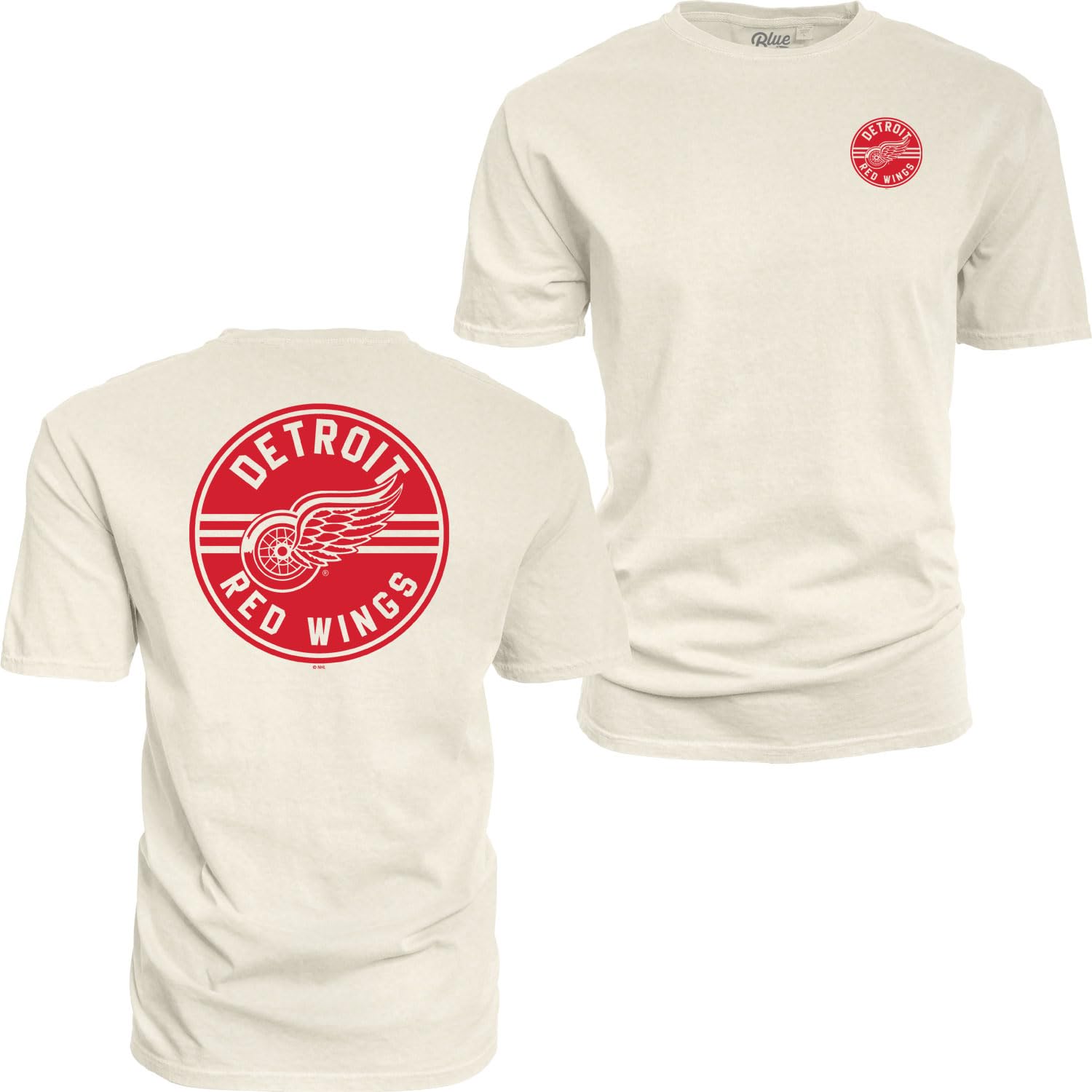 Blue 84 NHL Unisex-Adult NHL Officially Licensed T-Shirt Ringspun Front/Back Ivory Puck