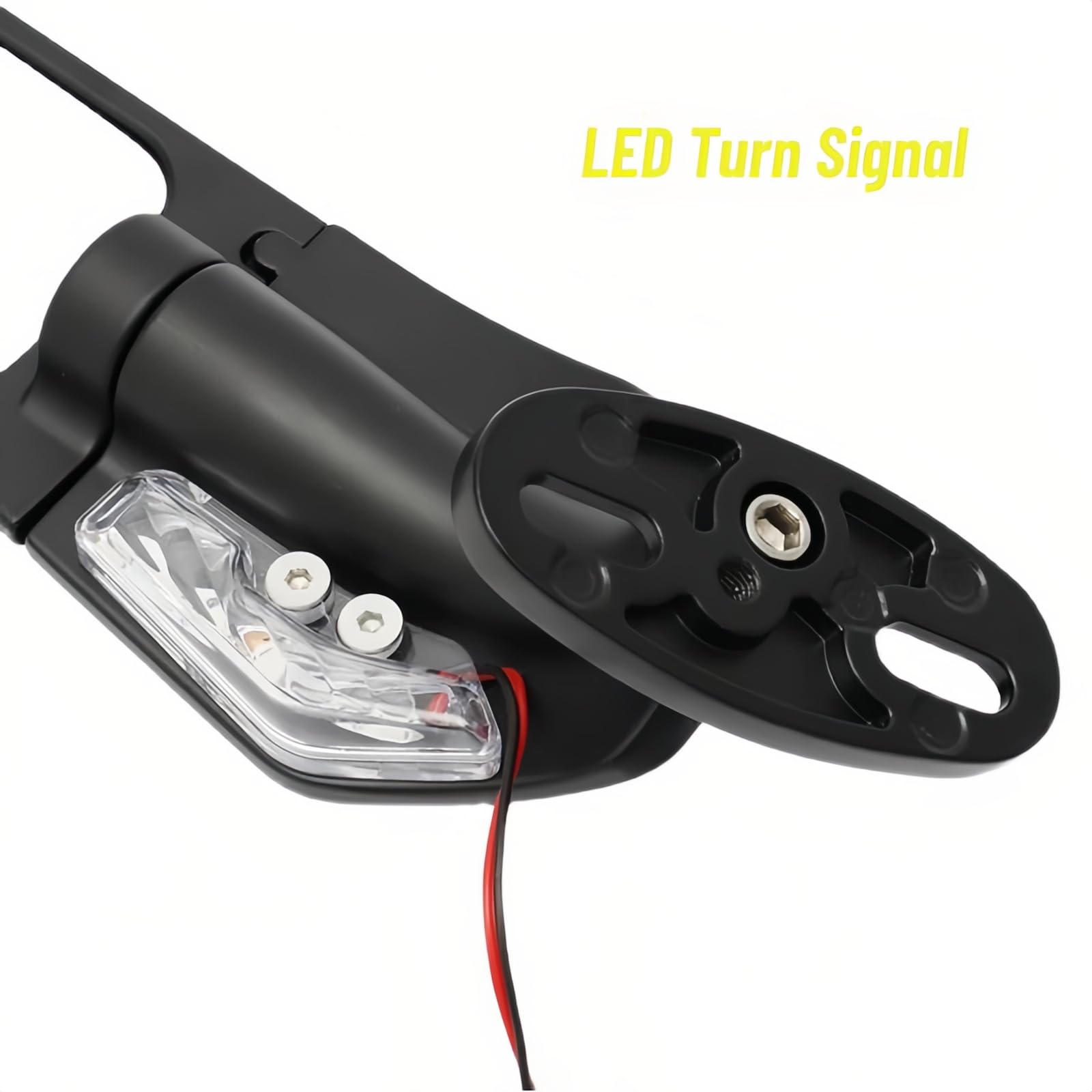 Rétroviseurs de moto, rotatifs à 360 ° avec clignotants à LED, rétroviseurs invisibles para Honda CBR600RR, para Kawasaki Ninja 300, para Suzuki GSXR 600, para Yamaha, para Ducati