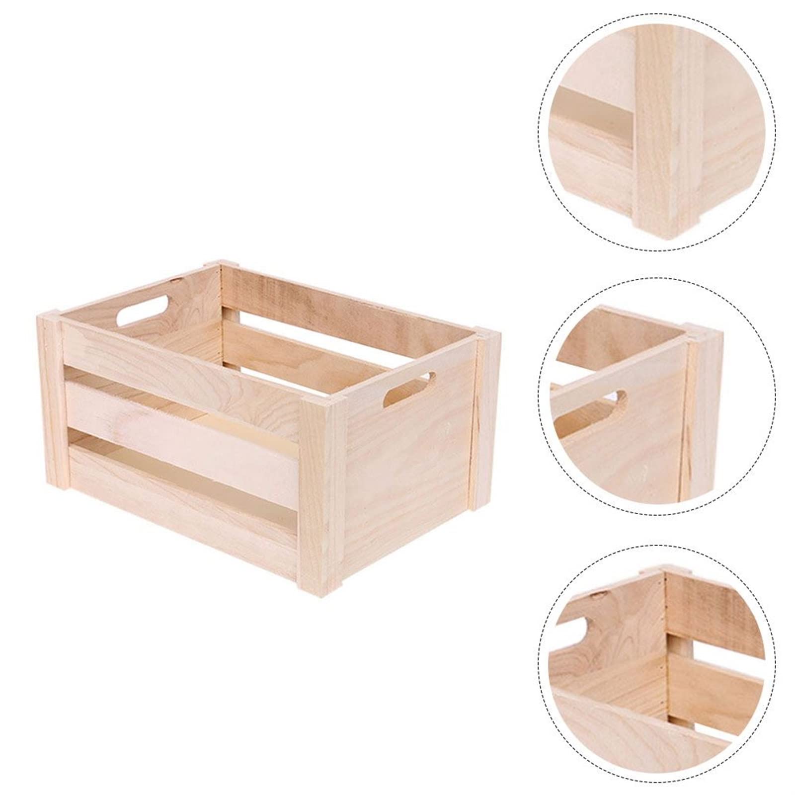Cesto per Uova 1Pc Cassa per Merci Cassa in Legno Scatola portaoggetti in Legno Cassa per Esposizione per casa Ufficio al Coperto