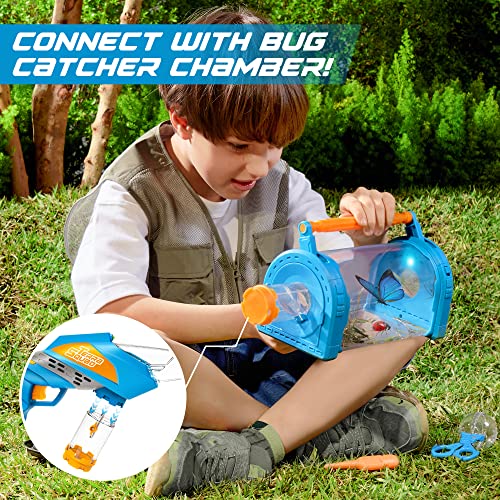 Play-Act Bug Catcher Vacuum & Light Up Critter Habitat Box, Bug Catcher Kit For Kids For Backyard Exploration, Includes Insect Pod With Magnification, Indoor/Outdoor Insect Collecting For Boys/Girls #TOP3