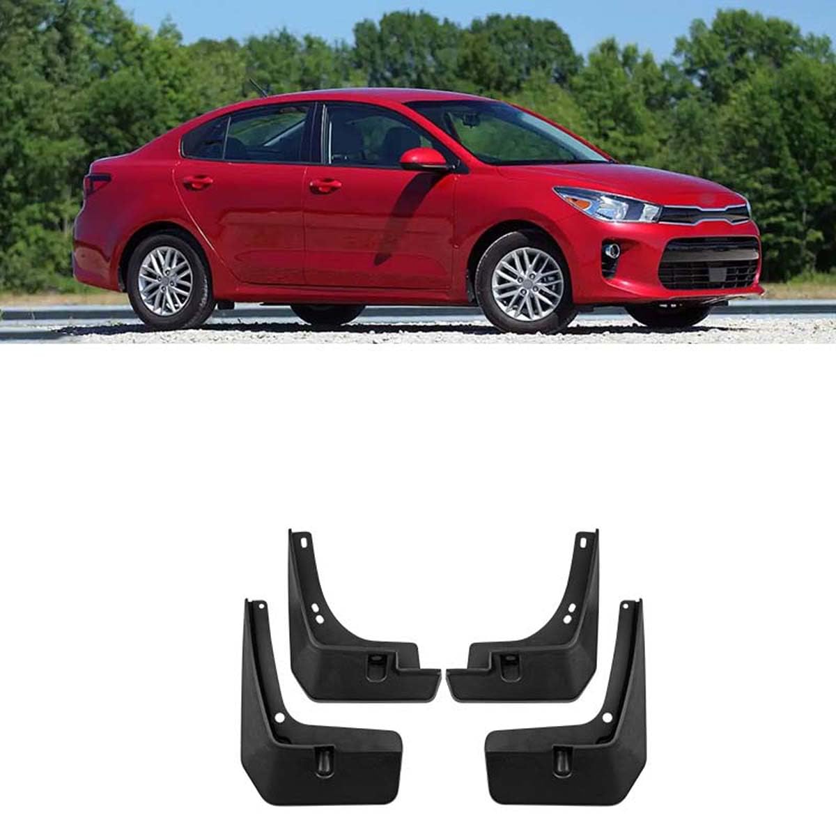 Garde-Boue Voiture Kia K2 Rio 2017-2023 Bavettes Protection Aile