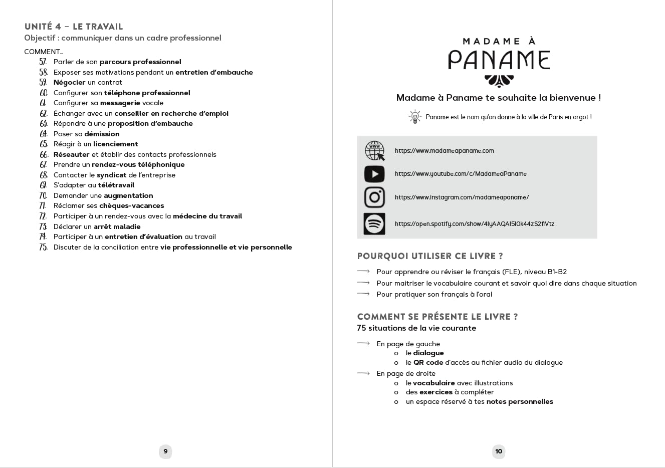 Je parle français avec Madame à Paname: Intermédiaire FLE B1-B2