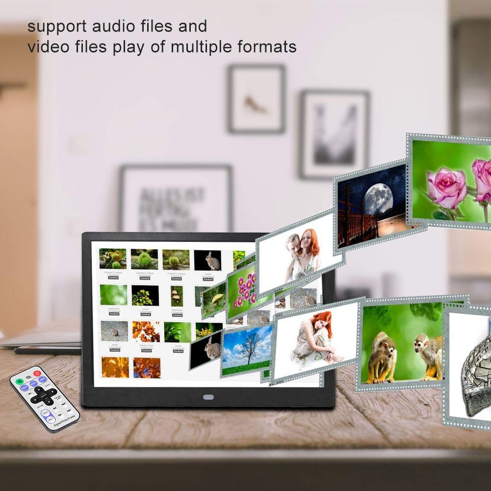 Cornice Digitale LCD Da 10 Pollici Con Telecomando – Risoluzione 1280x800 IPS, Riproduzione Foto/Musica/Video, Orologio E Calendario
