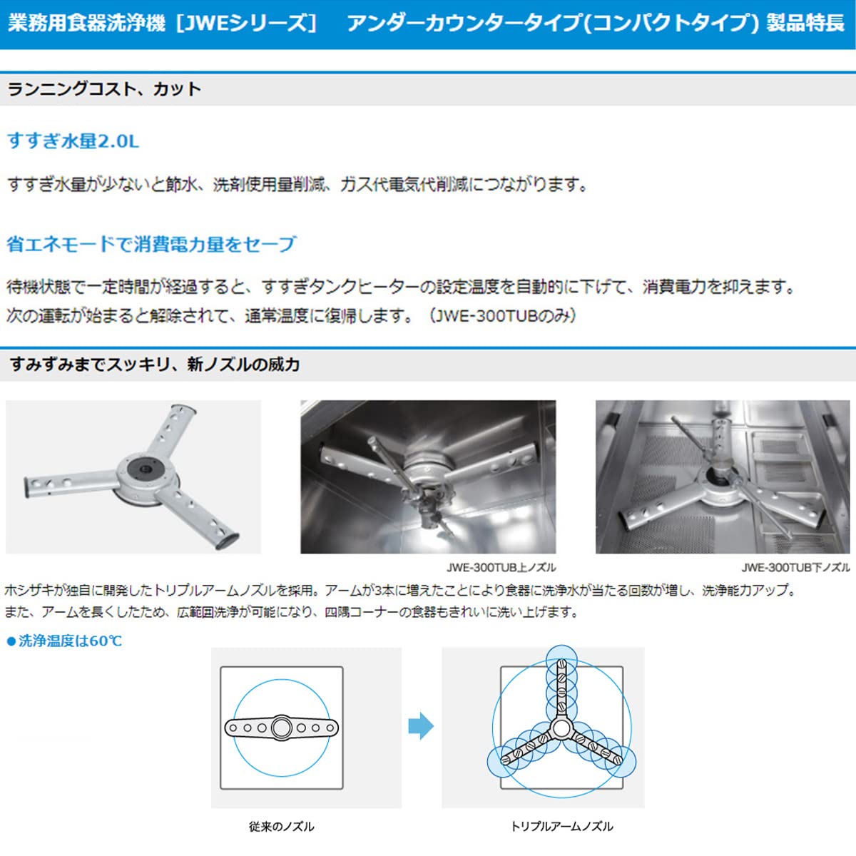 Amazon.co.jp: 業務用食器洗浄機 ホシザキ JWE-300TUB アンダー 