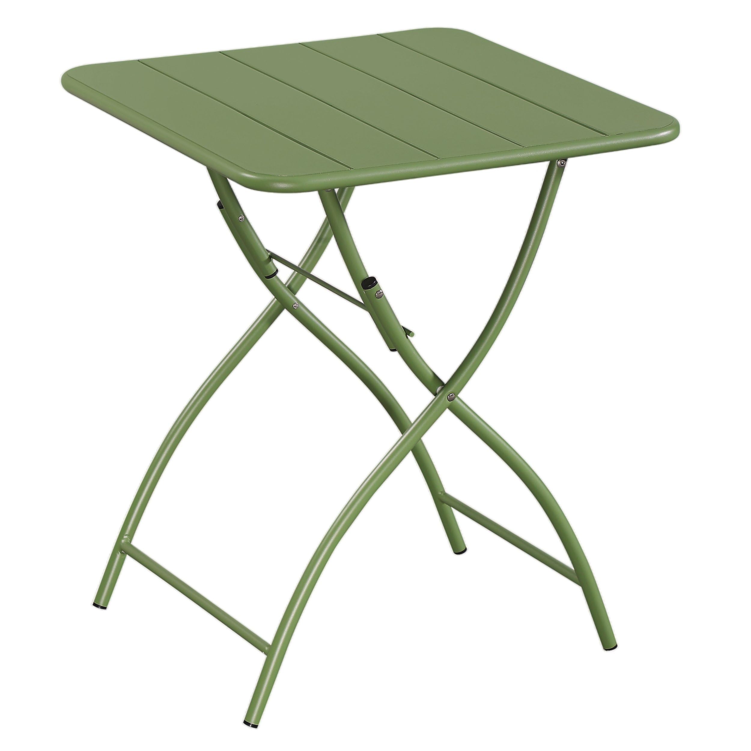 Core Products Rimini Folding Bistro Table Garden, Patio Dining, Compact Storage, Powder-Coated Alloy Steel, Weather-Resistant & Anti-Fade Paint, Plant Table Balcony Terrace Bistro Cafe 60cm x 60cm