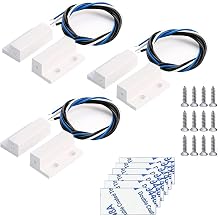 Gebildet 3 Sets White Magnetic Switch Wiring NO/NC Recessed Door Sensor Hidden Window Contact Reed Switch for Access Control Replace Alarm System