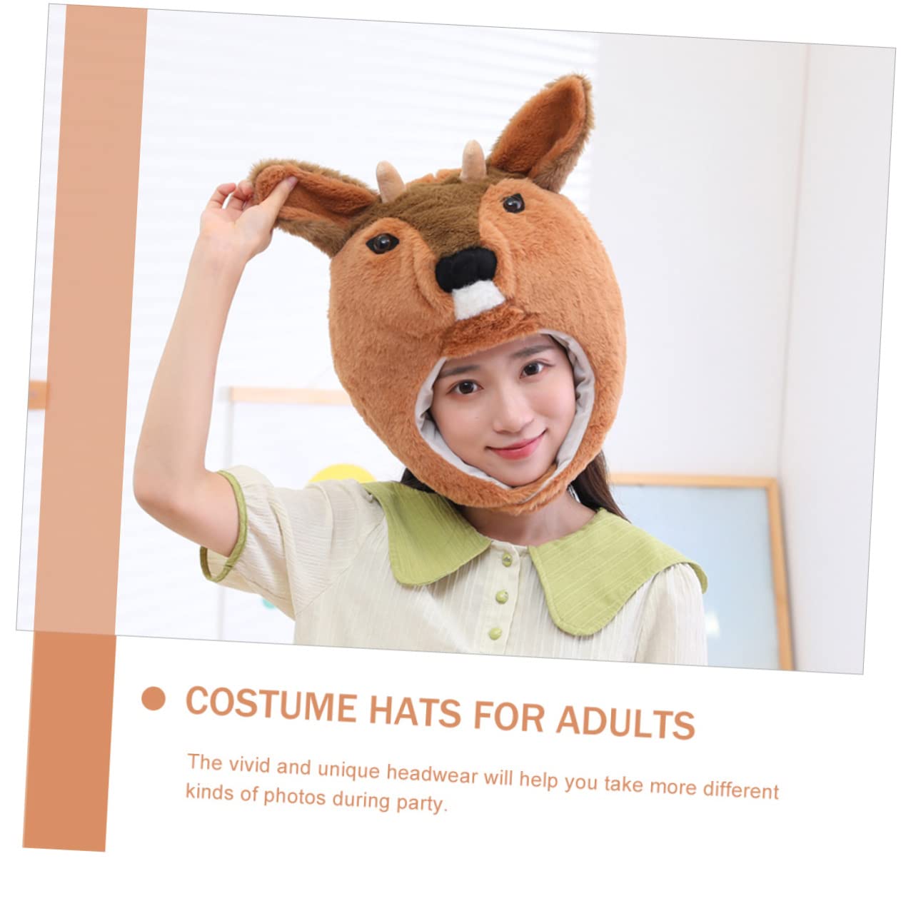 Toyvian 2pezzi Cappello Plush Forma Di Cervo Roe Per Adulti Accessorio Divertente Per Costumi e Feste Per Foto e Celebrazioni Con Amici e Famiglia