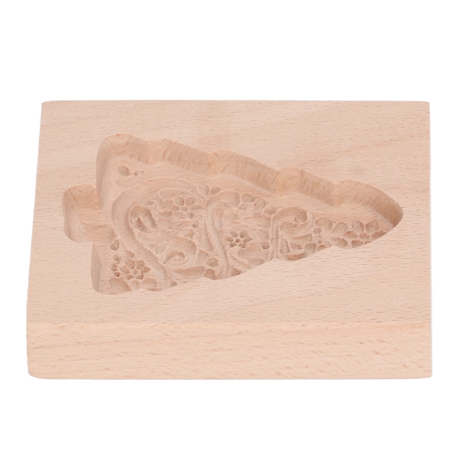 Keksausstecher, Keksformen aus Holz, Keks, Lebkuchenkeksform, geschnitzter Ausstecher, Lebkuchenkeks-Pressstempel, Weihnachtsbaumform