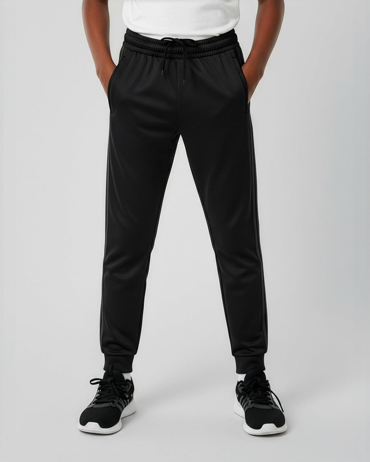 Real Essentials 3 Pack: Boys' Athletic Jogger Sweatpants - Kids Teens Youth Active Sports Pants with Pockets (Sizes 5–18) - Image 2