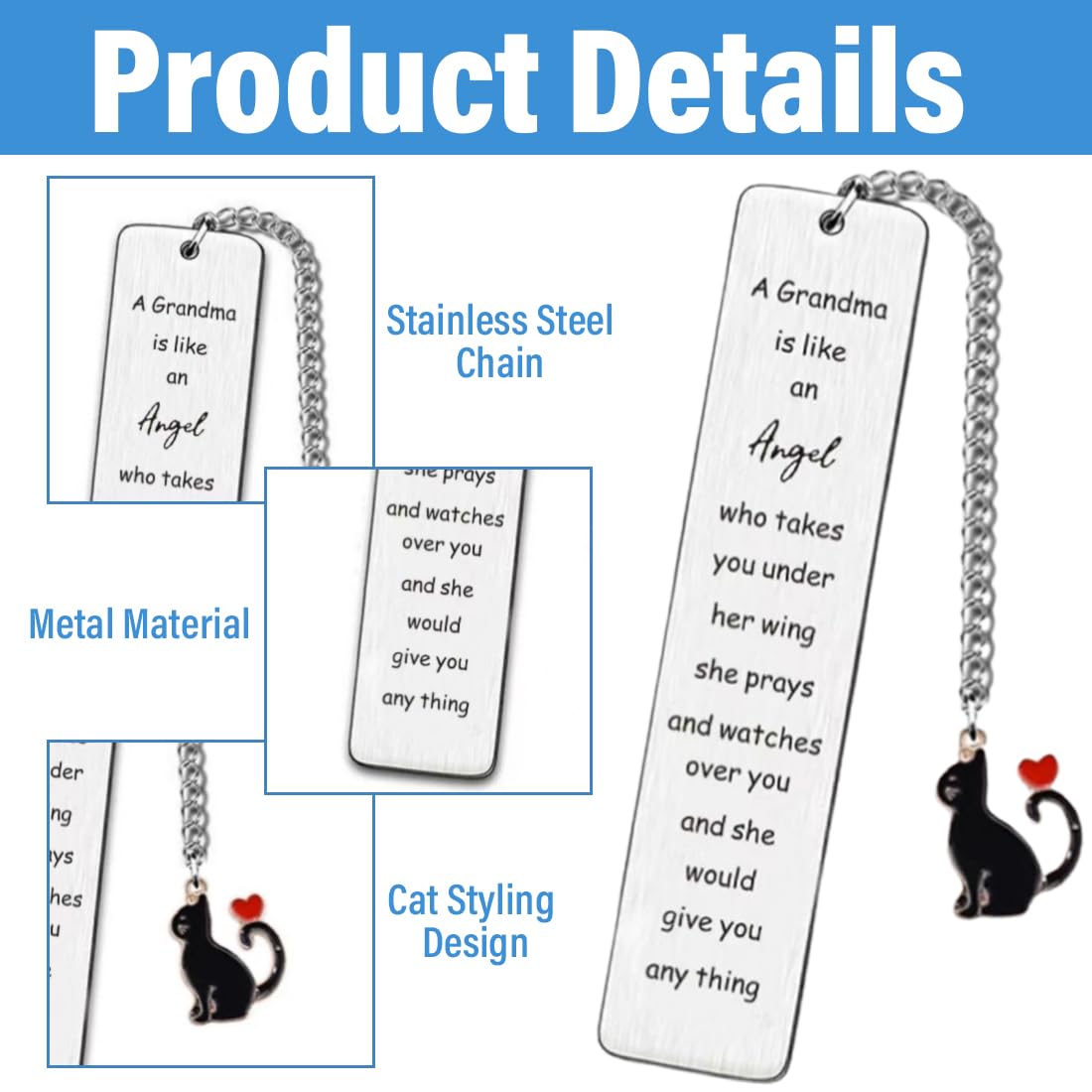 Segnalibro Metallo Personalizzato Per Amici - Regalo Con Citazione Stelle, Acciaio Inox - Foto 4