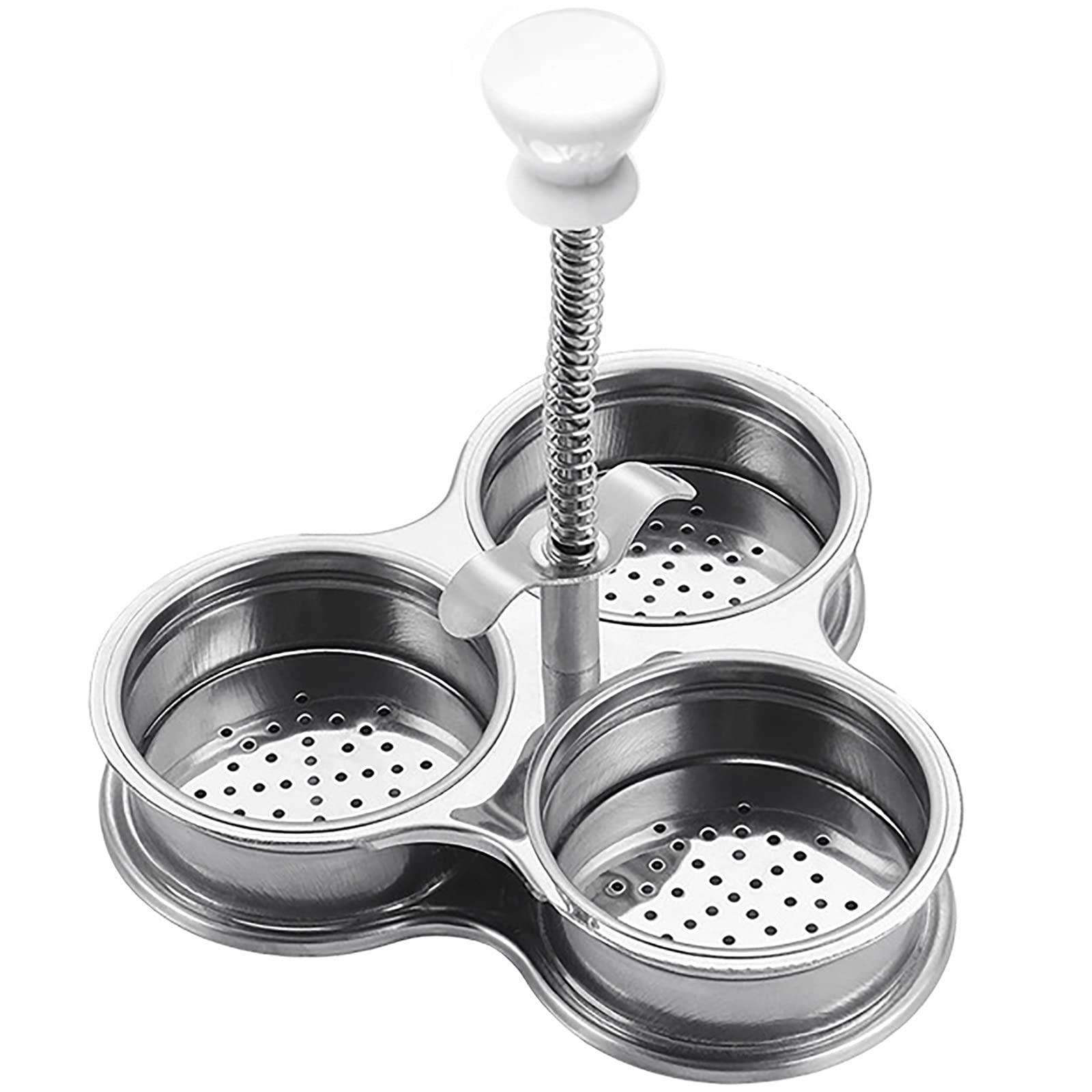 ZhoneQingXninREDEgg Poachers,Poached Egg Maker,Poached Egg Pan,Stainless Steel Egg,Poacher,Egg Boiler Cooker,Hard Boiled Egg Poacher (Size : With Hole)