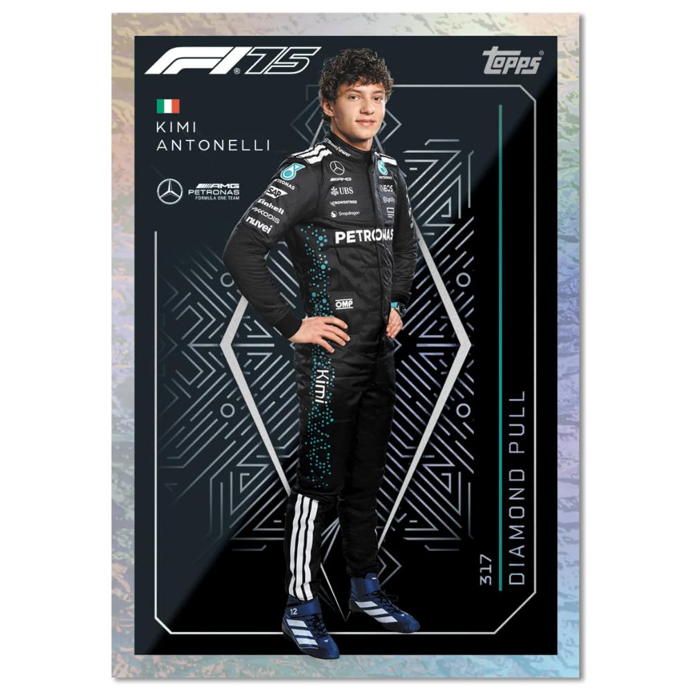 Topps Turbo Attax F1 2025 – Coffret Méga Tin + Pochettes Exclusives – 75e Anniversaire – Rookies Et Stars (Hamilton Chez Ferrari)