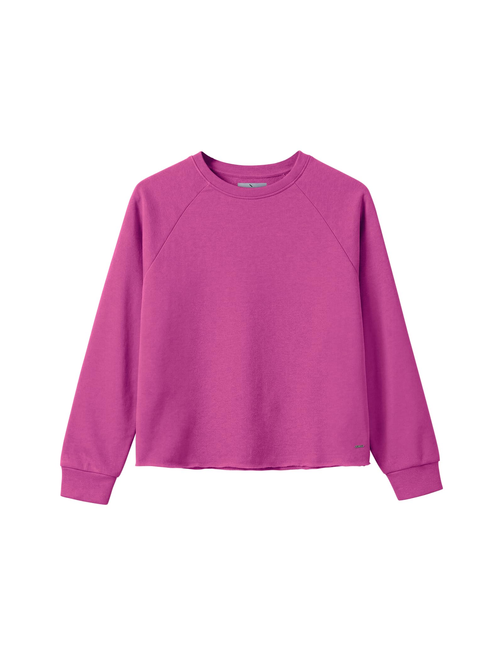 Enorsia Women's Pink Raw Edge Sweatshirt In Size 12