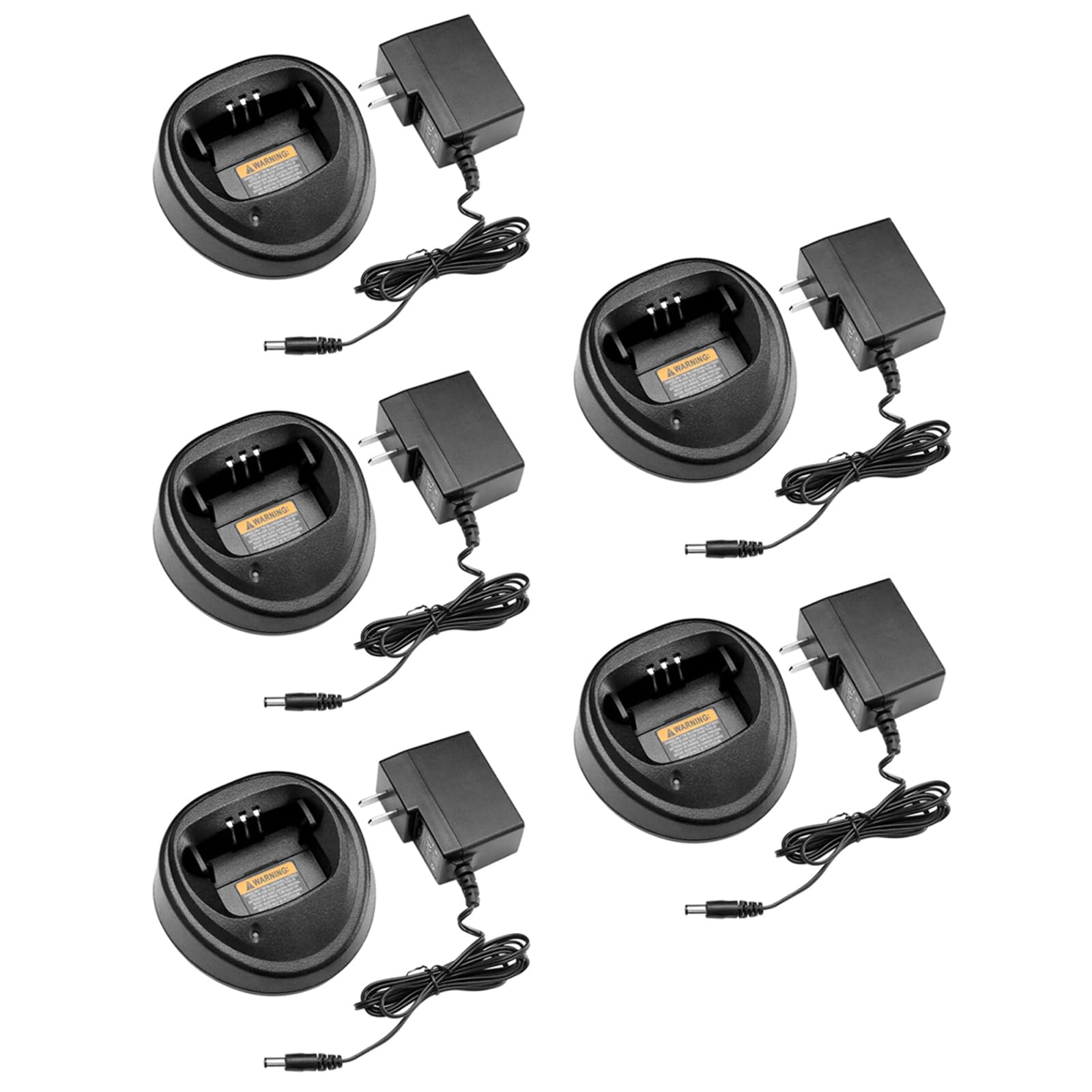 (5PCS) WPLN4137BR CP200 Charger [2025 New Version] for Motorola CP200D Charger CP150 CP200XL CP200XLS PR400 DEP450 NNTN4970 NNTN4496 NNTN4497 NNTN4497BR NNTN4497DR Battery Charger