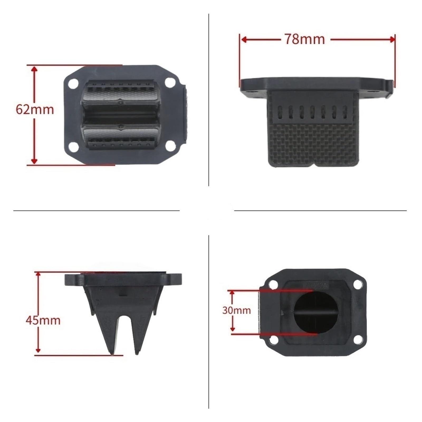 Kit De Soupape À Lames Moto Tout-terrain Adapté Pour Honda CR80, Accessoires Collecteur D'admission En Alliage D'aluminium CLAPET BOITE POUR