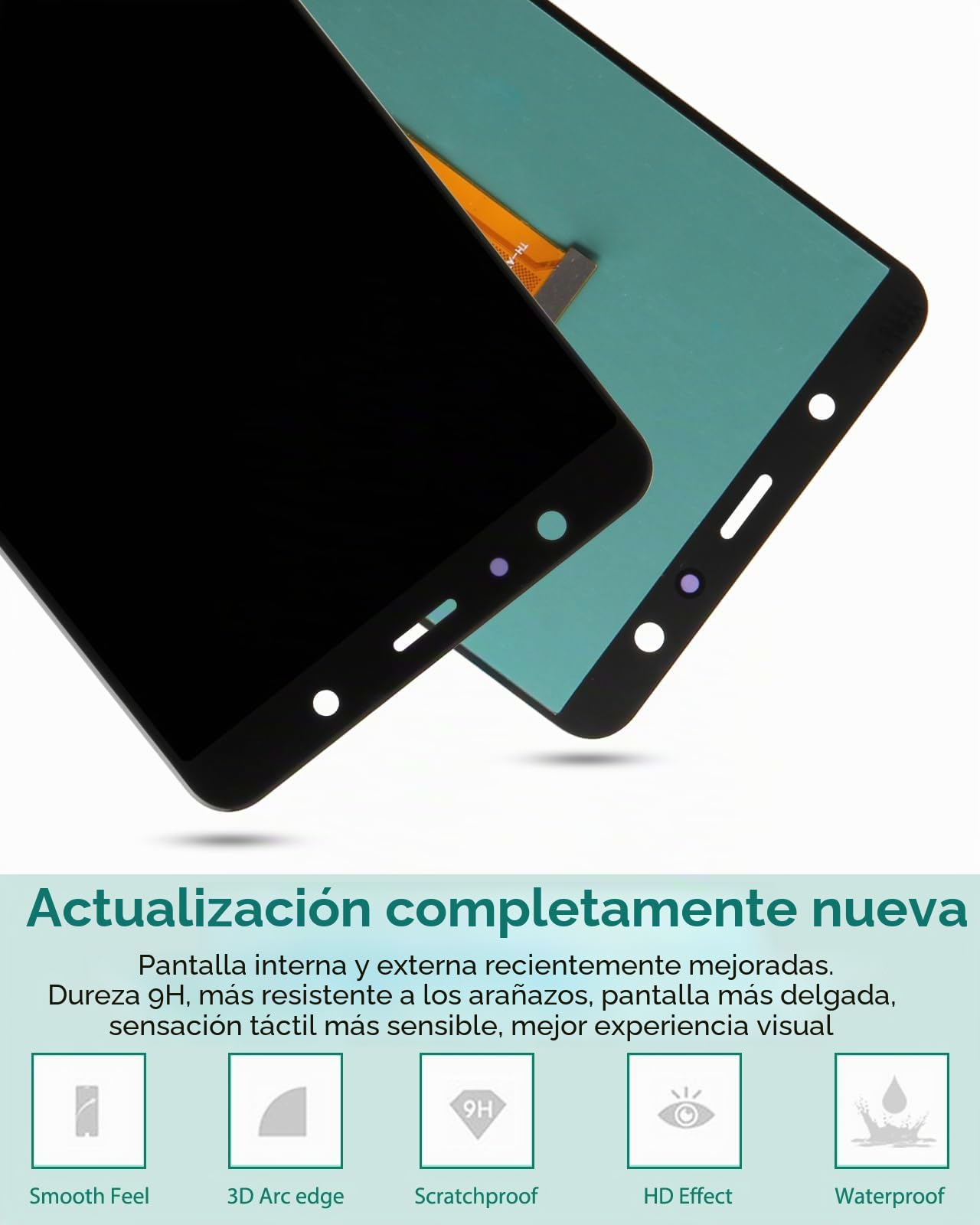 Pantalla LCD Incell para Samsung Galaxy A7 2018 para Samsung A7 2018 Pantalla LCD de Repuesto SM-A750F Conjunto digitalizador táctil SM-A750G, SM-A750C, SM-A750X, SM-A750N Kit de reparación (Negro)