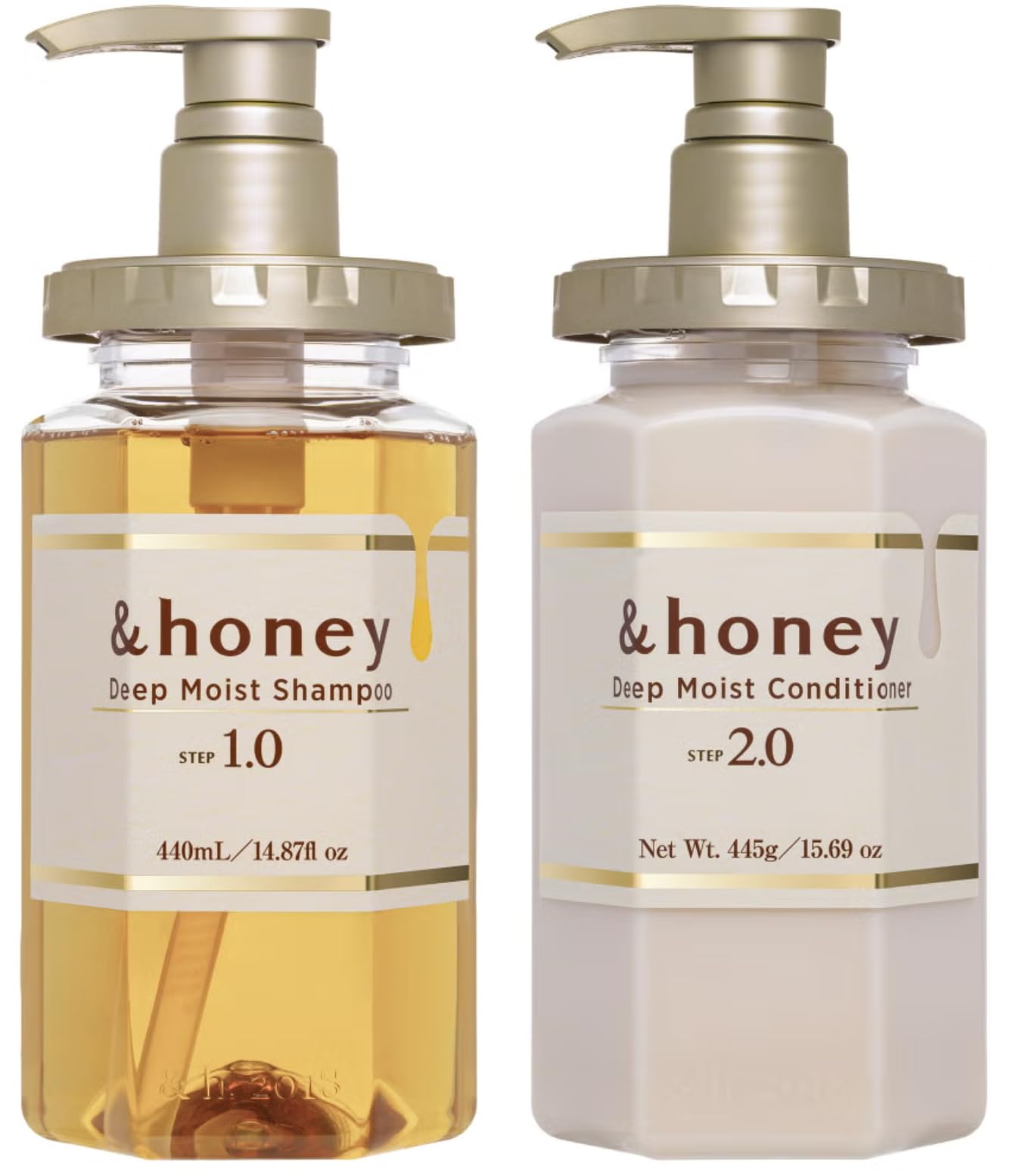 &honey Deep Moist Shampoo & Conditioner Set 440mL+450g/14.87.fl.Oz+15.69Oz (Shampoo and Conditioner Set)