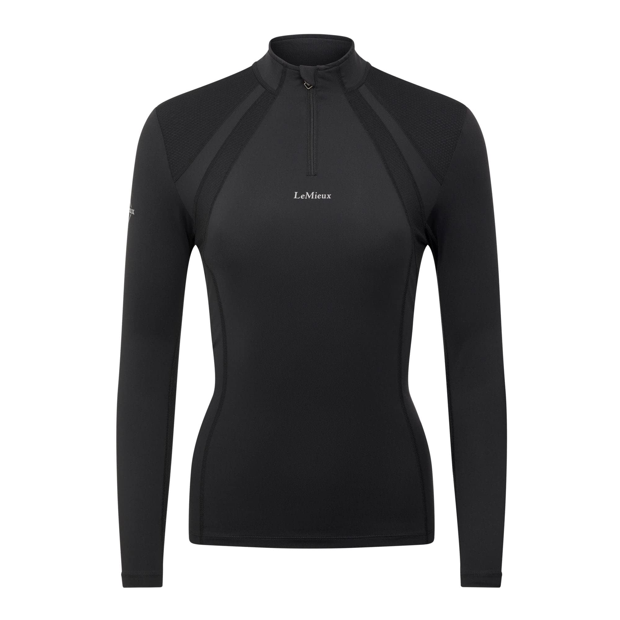 LeMieux Mia Mesh Womens Long Sleeve Base Layer - Black 14