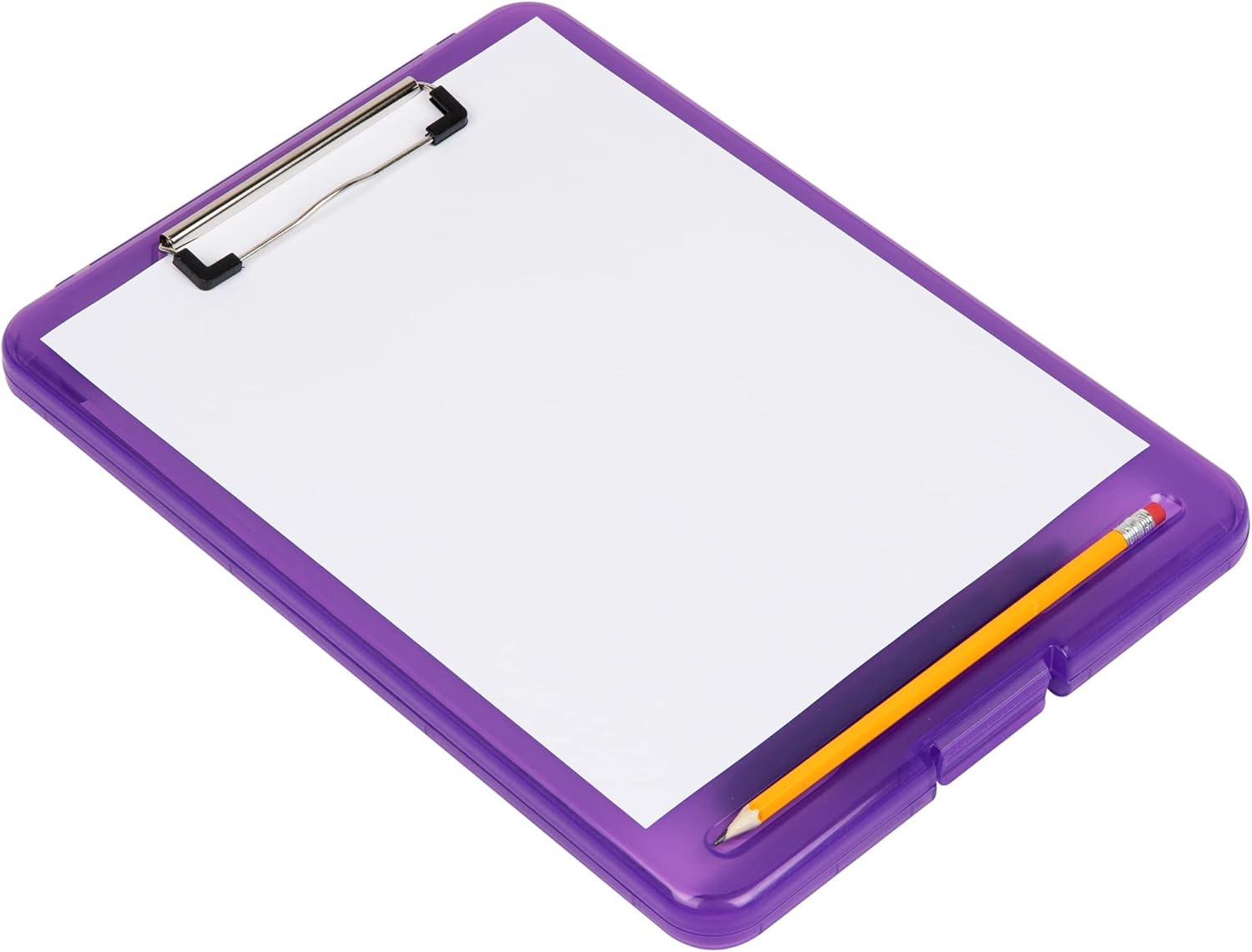 Mind Reader Clipboard with Storage, Teacher, Nursing Clipboard, Plastic, 9.25"L x 13.25"W x 1"H, Set of 6, Assorted Colors