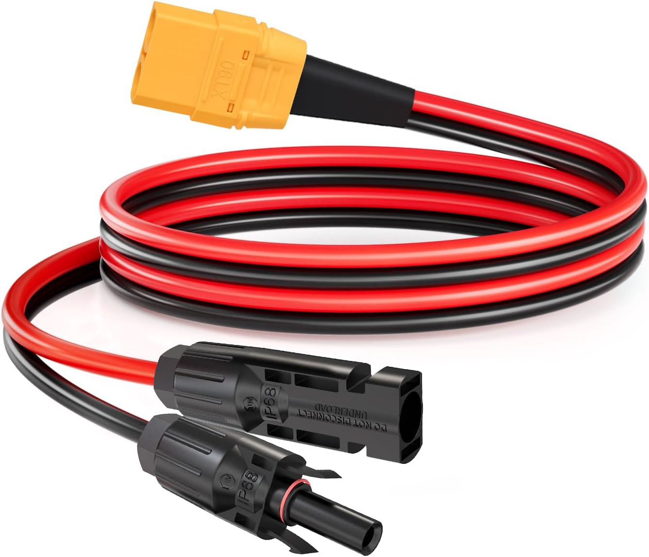 ELFCULB XT90 Solar Cable, 10AWG 10FT XT90 Female to Solar Panel Connector Cable for Solar Panel Portable Power Station