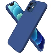 ORNARTO Compatible with iPhone 12 Case, Compatible with iPhone 12 Pro Case, Slim Liquid Silicone 3 Layers Full Covered Soft Gel Rubber Phone Case Cover 6.1 inch-Royal Blue