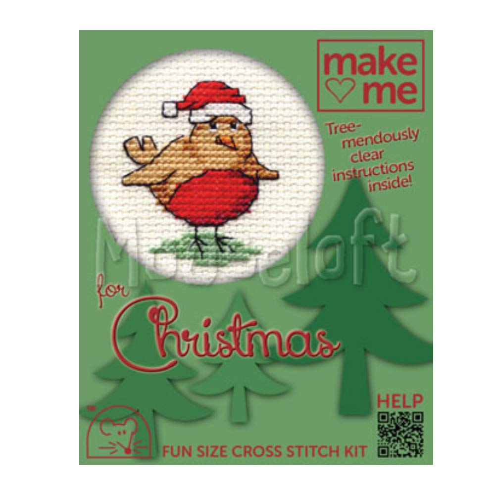 Mouseloft Clear Robin Make Me For Christmas Cross Stitch Kit