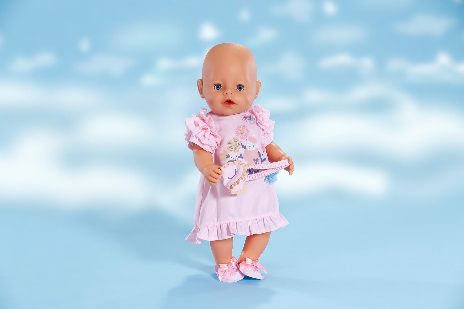 BABY born Nightgown with sleeping mask and slippers for dolls 43 cm, 838761 Zapf Creation