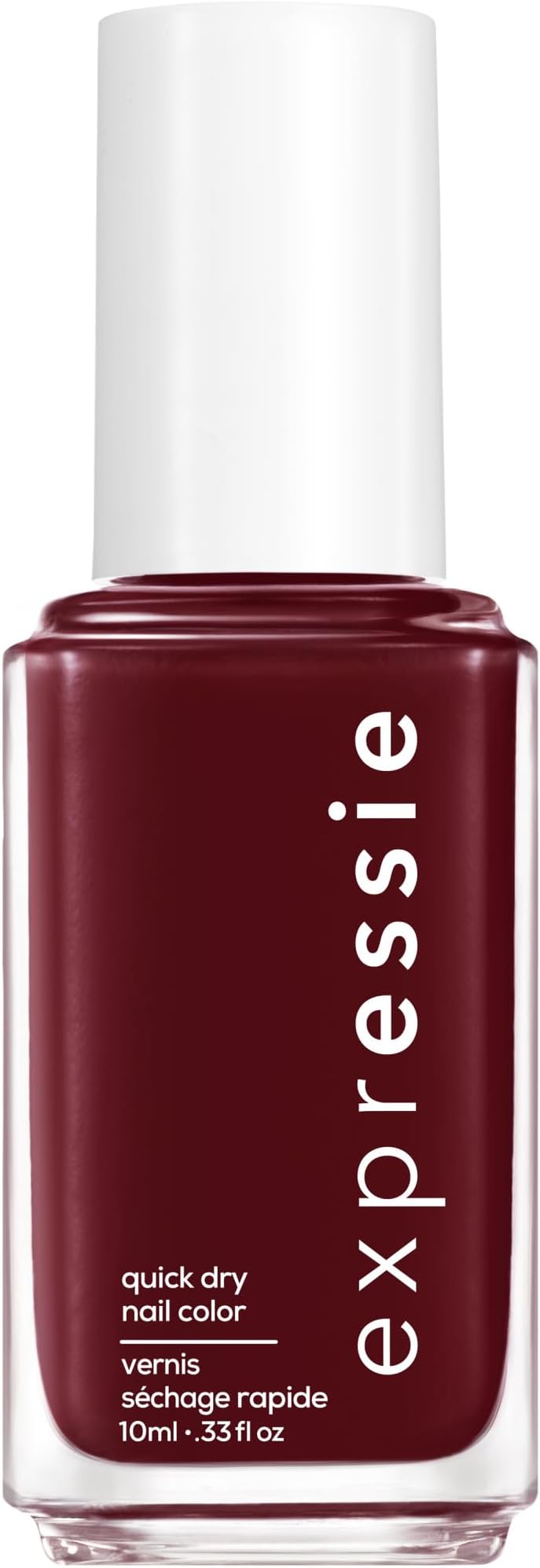 expressie Quick-Dry Vegan Nail Polish, Not So Low-Key, Blackened Burgundy, 0.33 Ounce