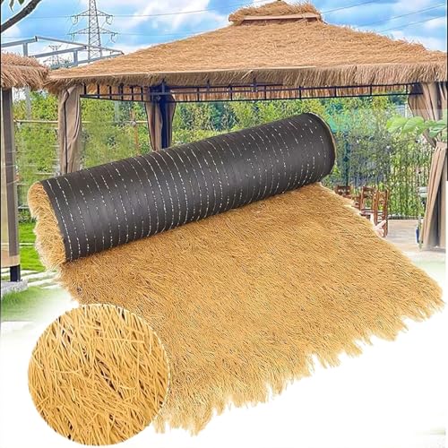 Rollos de paja de palma artificial para solucionar el mantenimiento de techos tropicales