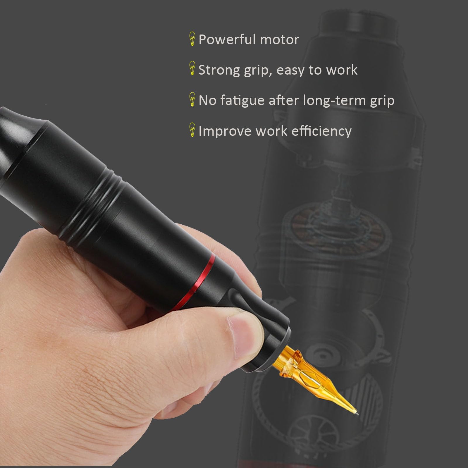 FONPOO Rotary Maschine Pen Set, Complete Pen Machine Kit contains 20 Cartridges 11 Inks 1 Transfer Paper - Image 2