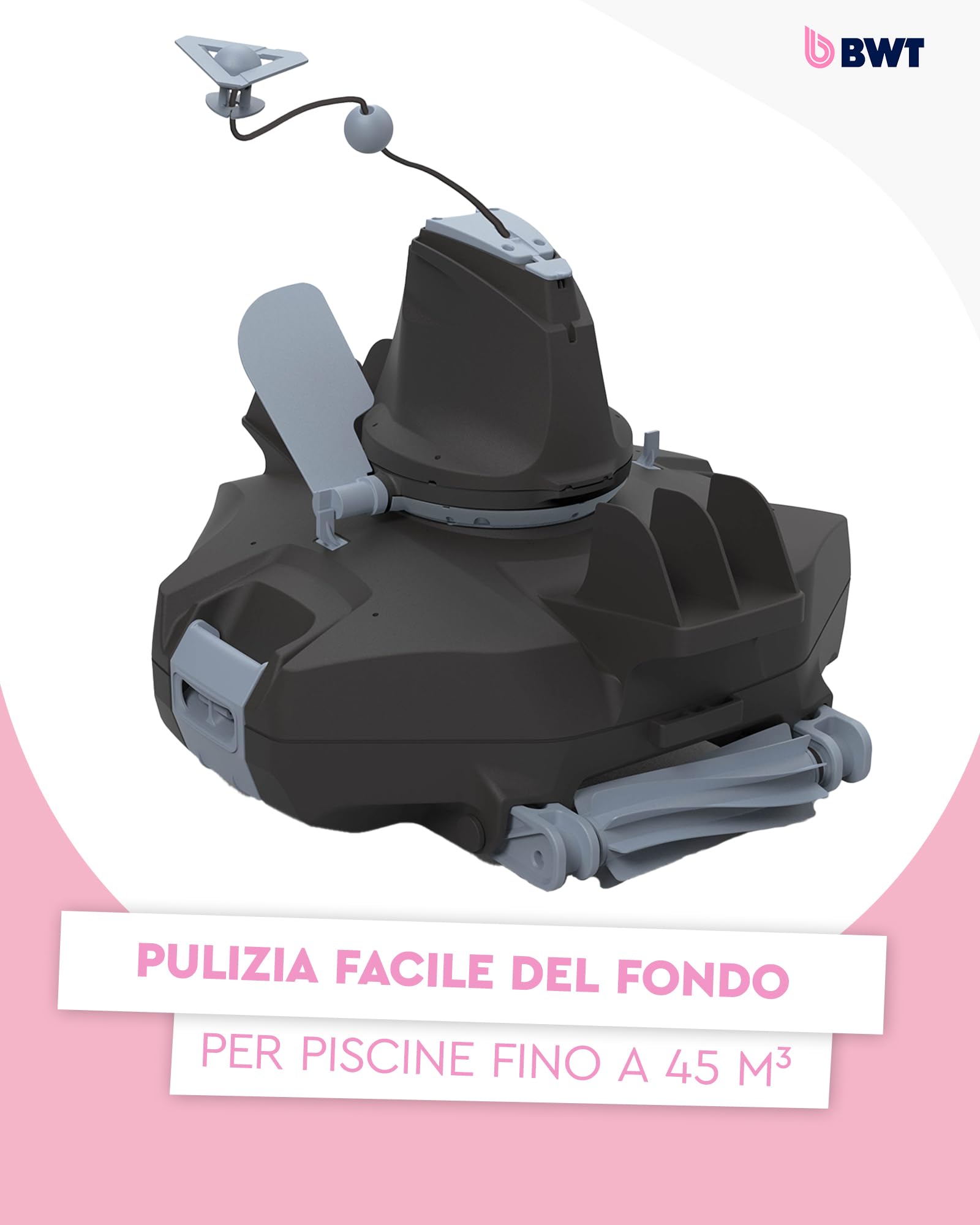 BWT Robot aspirapolvere per Piscina FSA900 Automatico per la Pulizia Senza Fili del Fondo con Il Sistema Stop & Go