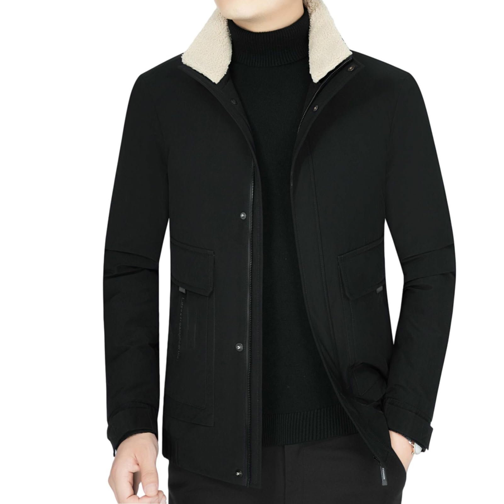 Chaqueta corta de invierno para hombre ligera y cómoda estilo casual 8