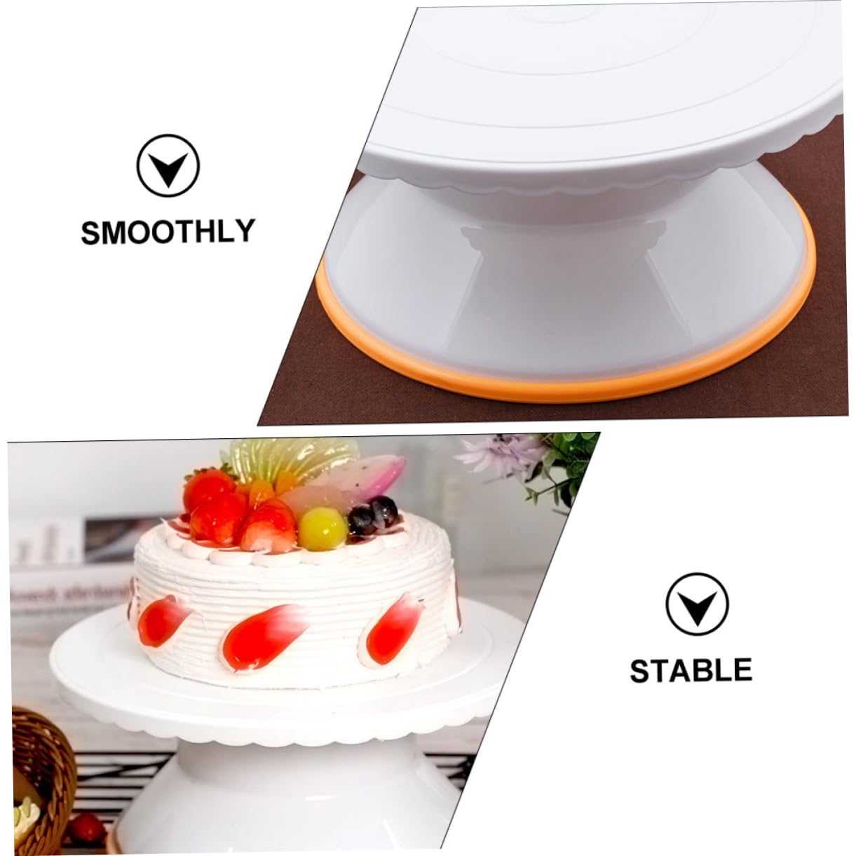 Mipcase Tablero Giratorio para Pasteles Soporte De Plástico Fácil De Limpiar para Panaderías