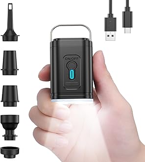 Mini Air Pump for Inflatables Portable, Electric Type-C Rechargeable Quickly Inflate Deflate for Pool Floats Air Mattress Swimming Ring Vacuum Storage Bags