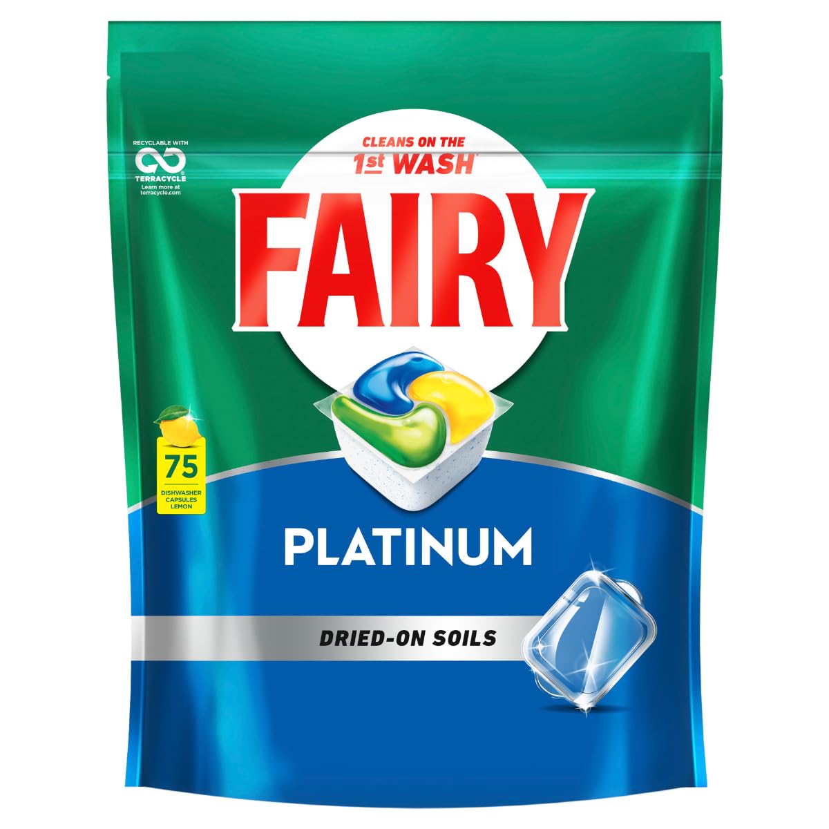 Fairy Platinum All in One Lemon Automatic Dishwasher Tablets 52 Pack