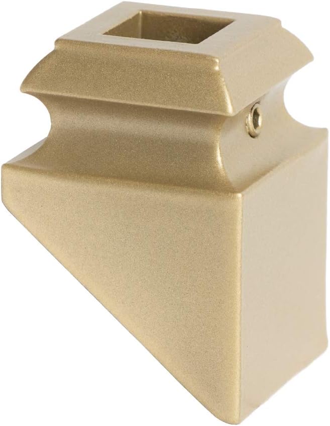 Dorado Gold 16.3.2 Angled Base Shoes for 1/2 inch Square Iron Balusters for Stair Remodel, Box of 10