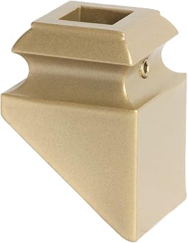 Dorado Gold 16.3.2 Angled Base Shoes for 1/2 inch Square Iron Balusters for Stair Remodel, Box of 10