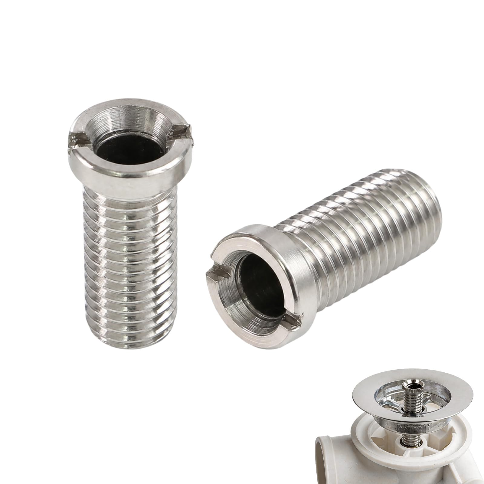 QIHAWN 2Pcs 35mm 304 Stainless Steel Sink Strainer Replacement Screws