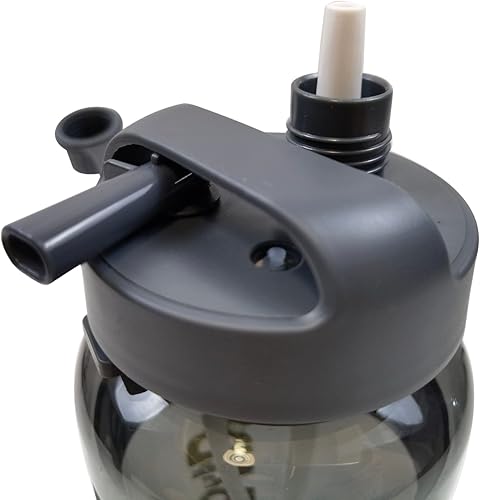 Miniatura 3 de 54D Botella de agua deportiva, botella de agua de medio galón con marcador de tiempo, botella de agua motivacional con pajilla, para fitness y