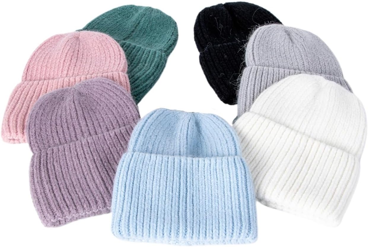 Women's Rabbit Knitted Cap Warm Windproof Ear Protecting Woolen Caps