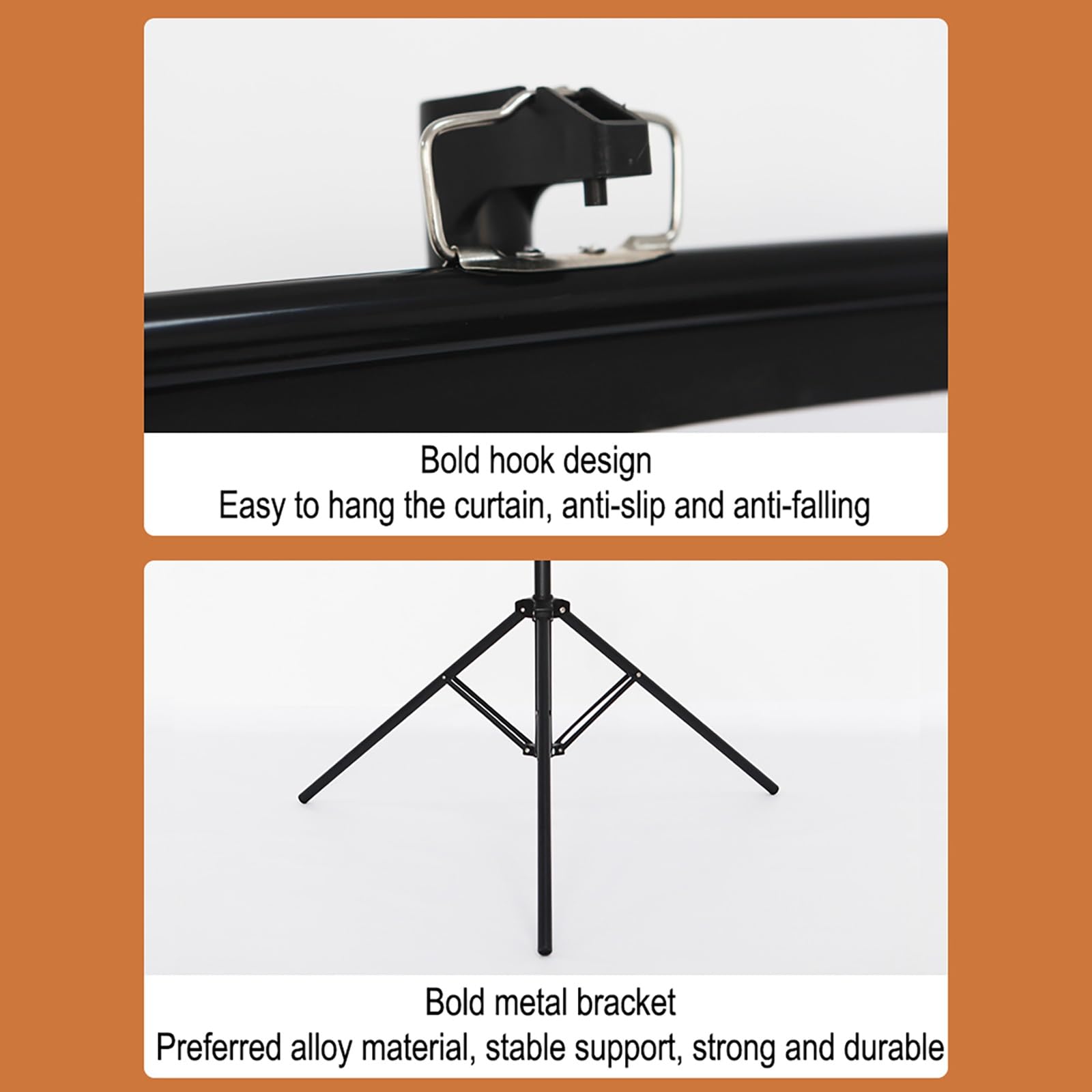 Écran De Projection Portable Pliable 16:9 - 60 à 120 Pouces - Sans Pli, Tissu Polyester - Pour Intérieur/Extérieur