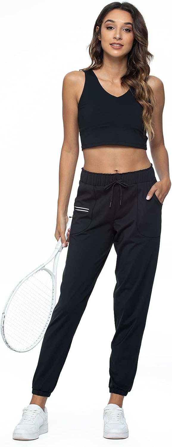 Haowind Joggers for Women with Pockets Elastic Waist Workout Sport Gym Pants Comfy Lounge Yoga Running Pants - Image 2