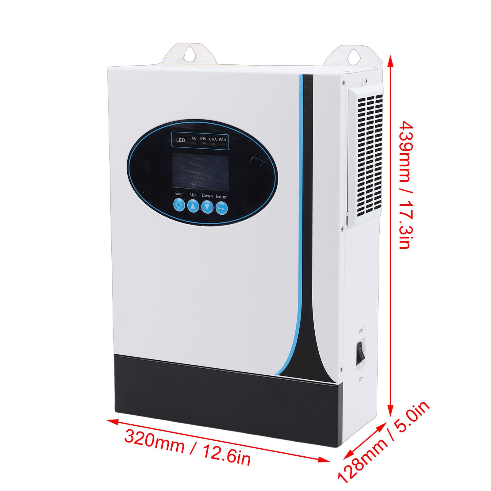 FTVOGUE Inverter Solare Off-grid, Onda Sinusoidale Pura da 1200 W con Tecnologia MPPT e Telecomando, per di Energia Solare Industriale su Piccola Scala Domestico e Scolastico