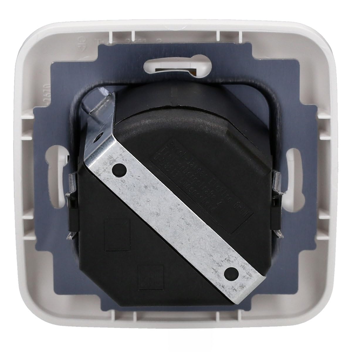 Busch-Jaeger Dimmer Set: 2511-214 1-fach Abdeckrahmen + 2115-214 Zentralscheibe + 6523 U-102 Drehdimmer Alpinweiß Reflex SI