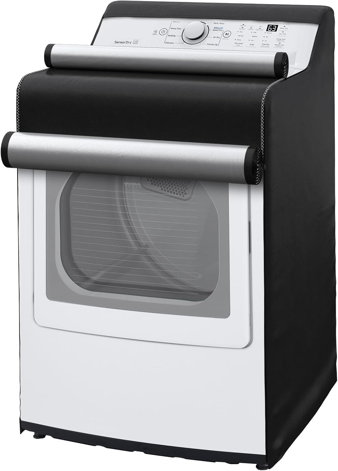 Houseables Washer and Dryer Covers, Washing Machine Cover, Washer Machine Protector, For Top Load & Front Load, Wash And Dry Laundry Protection, For Outside, Outdoor, Waterproof, Dust, Black, 2 Pack