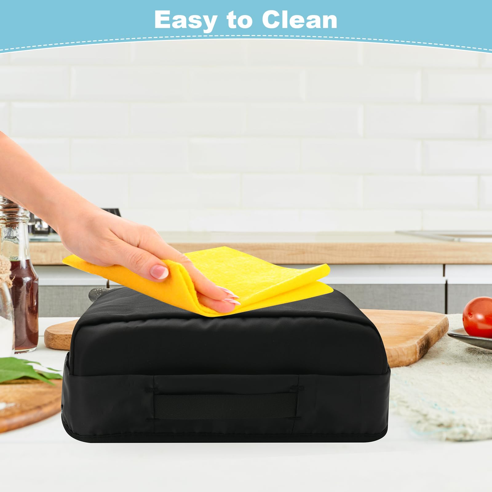 Funda a prueba de polvo compatible con la máquina de gofres DASH de 8 pulgadas, bolsa de transporte para mini gofres, fundas protectoras antiestáticas, duraderas y duraderas, solo funda 5