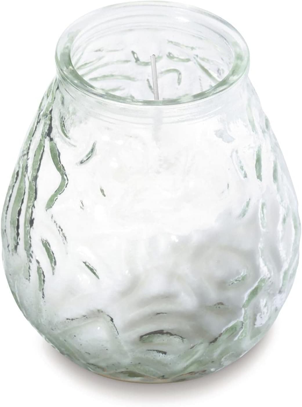 We Can Source It Ltd Boys White – 6 X Low Glass Jar Candles With 70 Hour Burn Time – Wax Jars For Home, Garden, Restaurant & Commercial Use – Lead-Free Cotton Wick