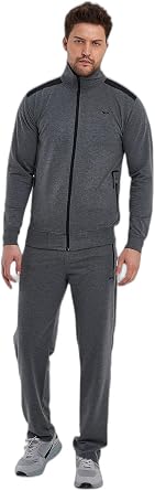 Slazenger OKRAN IN Erkek Fermuarl  Dik Yaka Cepli Antrasit E ofman Tak m